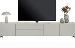 XOOON Noon, lowboard 240 cm - 3-deuren + 2-laden - geheel silk grey^ Tv-Meubelen|Dressoirs