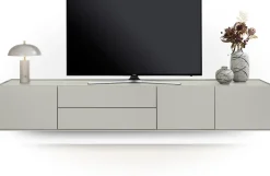 XOOON Noon, lowboard 240 cm - 3-deuren + 2-laden - geheel silk grey^ Tv-Meubelen|Dressoirs