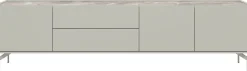 XOOON NOON lowboard 210 cm - 3-deuren + 2-laden - lichtgrijs^ Tv-Meubelen|Dressoirs