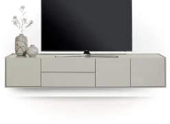 XOOON NOON lowboard 210 cm - 3-deuren + 2-laden - zijdegrijs^ Tv-Meubelen|Dressoirs