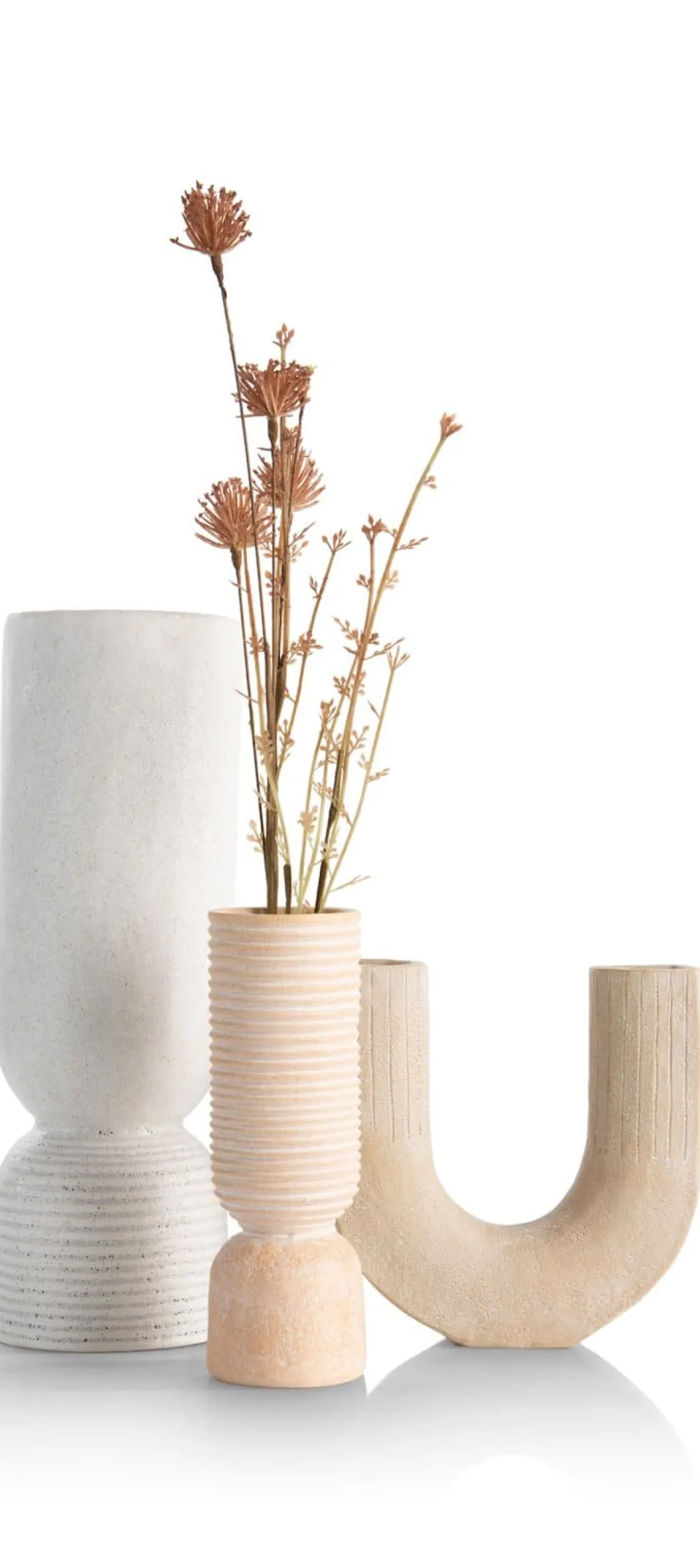 XOOON Nova vaas H30,5cm in de kleur Wit - COCOmaison^ Woonaccessoires