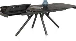 XOOON Novello, uitschuiftafel 200 (+ 78) x 100 cm - Primo Laminato marble - Onyx^ Uitschuiftafels|Eettafels