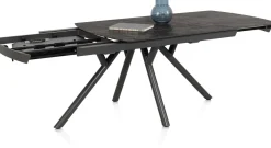 XOOON Novello, uitschuiftafel 200 (+ 78) x 100 cm - Primo Laminato marble - Onyx^ Uitschuiftafels|Eettafels