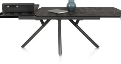 XOOON Novello, uitschuiftafel 200 (+ 78) x 100 cm - Primo Laminato marble - Onyx^ Uitschuiftafels|Eettafels