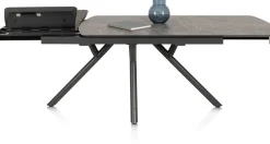 XOOON Novello uitschuiftafel 200 x 100 cm in de kleur Lichtgrijs -^ Uitschuiftafels|Eettafels