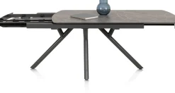 XOOON Novello uitschuiftafel 200 x 100 cm in de kleur Lichtgrijs -^ Uitschuiftafels|Eettafels