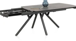XOOON Novello uitschuiftafel 200 x 100 cm in de kleur Lichtgrijs -^ Uitschuiftafels|Eettafels