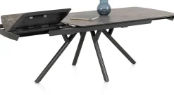 XOOON Novello uitschuiftafel 200 x 100 cm in de kleur Lichtgrijs -^ Uitschuiftafels|Eettafels