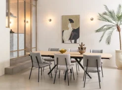 XOOON Novello uitschuiftafel 170 x 100 cm in de kleur Naturel -^ Uitschuiftafels|Eettafels