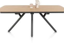 XOOON Novello uitschuiftafel 170 x 100 cm in de kleur Naturel -^ Uitschuiftafels|Eettafels