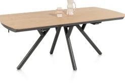 XOOON Novello uitschuiftafel 170 x 100 cm in de kleur Naturel -^ Uitschuiftafels|Eettafels