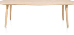 XOOON ODDA eetkamertafel 260 x 110 cm - Deens ovaal - naturel eiken^ Tafelconfigurator|Eettafels