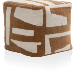 XOOON Olivia poef (H40cm) in de kleur Bruin - COCOmaison^ Woonaccessoires|Poef/Hockers