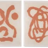 XOOON Organic Abstract schilderijen in de kleur Oranje - COCOmaison^ Wanddecoraties|Woonaccessoires