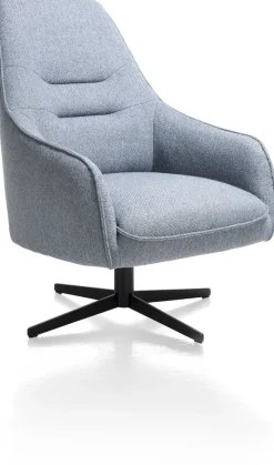 XOOON Oviedo fauteuil met combistof en hoge rug^ Leren Fauteuils|Stoffen Fauteuils