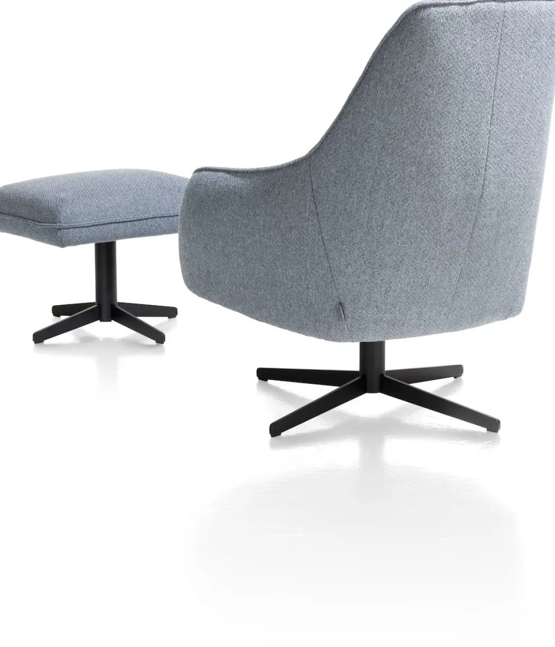 XOOON Oviedo fauteuil met combistof en hoge rug^ Leren Fauteuils|Stoffen Fauteuils