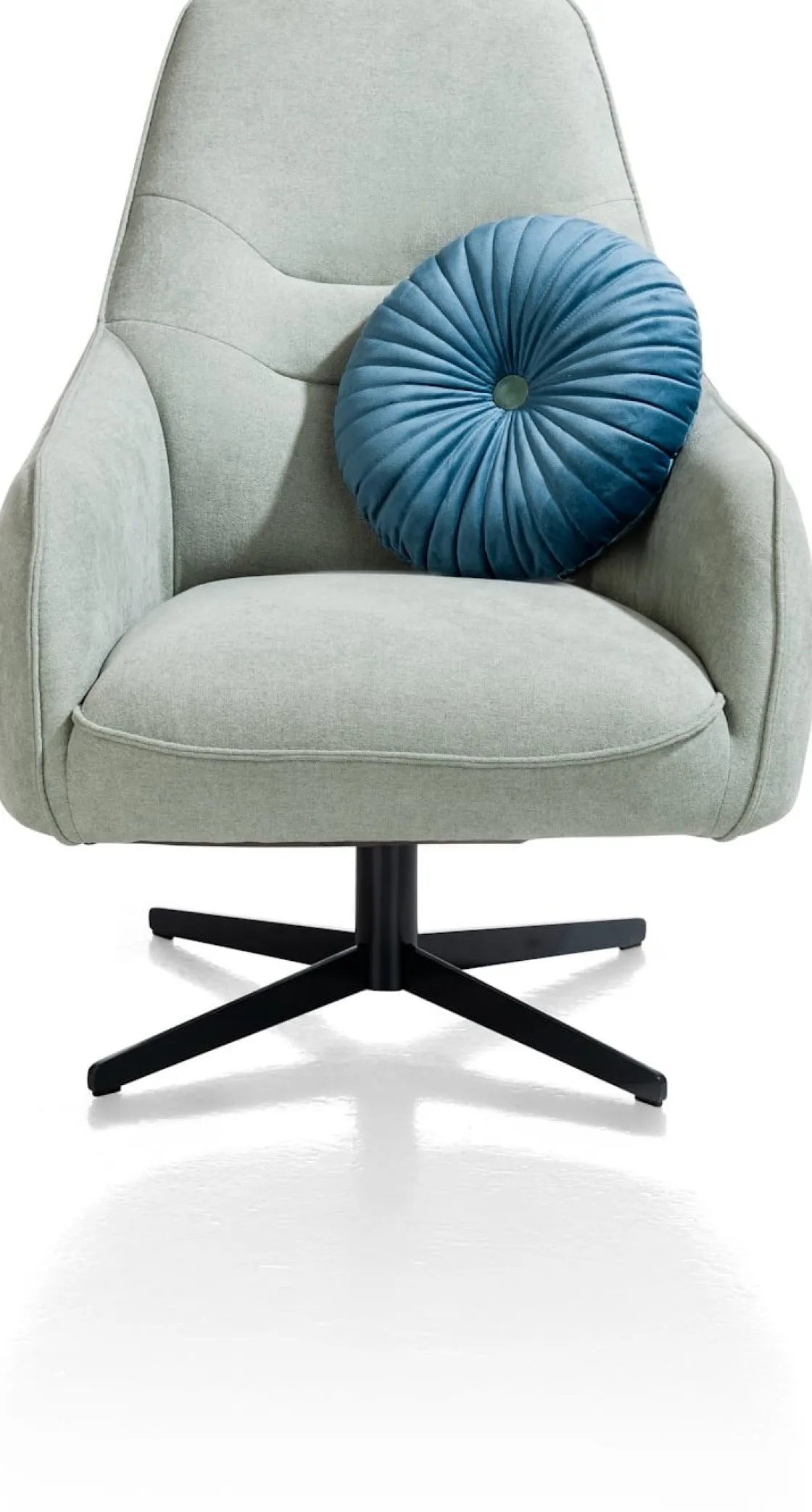 XOOON Oviedo fauteuil met combistof en hoge rug^ Leren Fauteuils|Stoffen Fauteuils