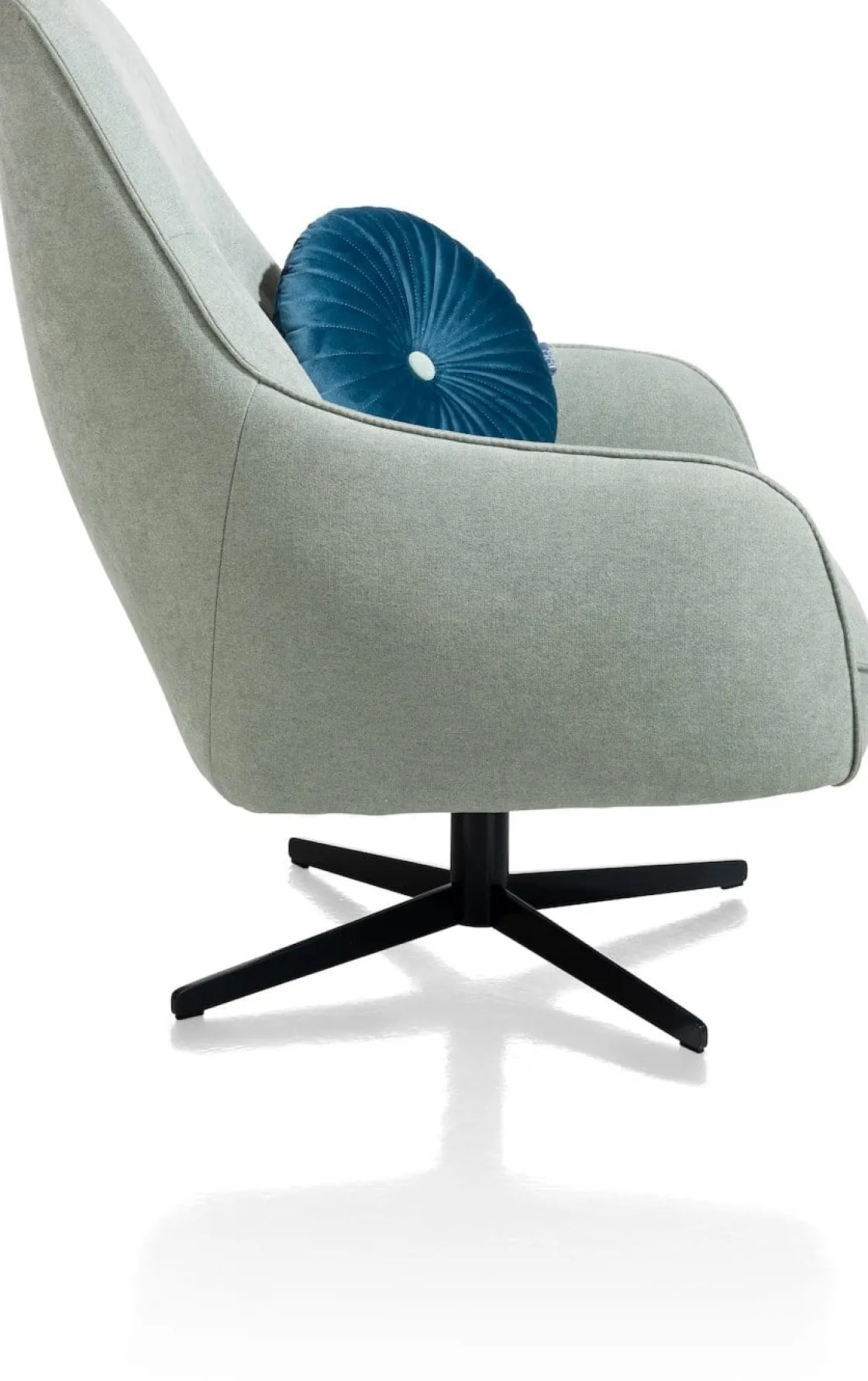 XOOON Oviedo fauteuil met combistof en hoge rug^ Leren Fauteuils|Stoffen Fauteuils