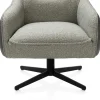 XOOON Oviedo fauteuil met combistof en lage rug^ Leren Fauteuils|Stoffen Fauteuils