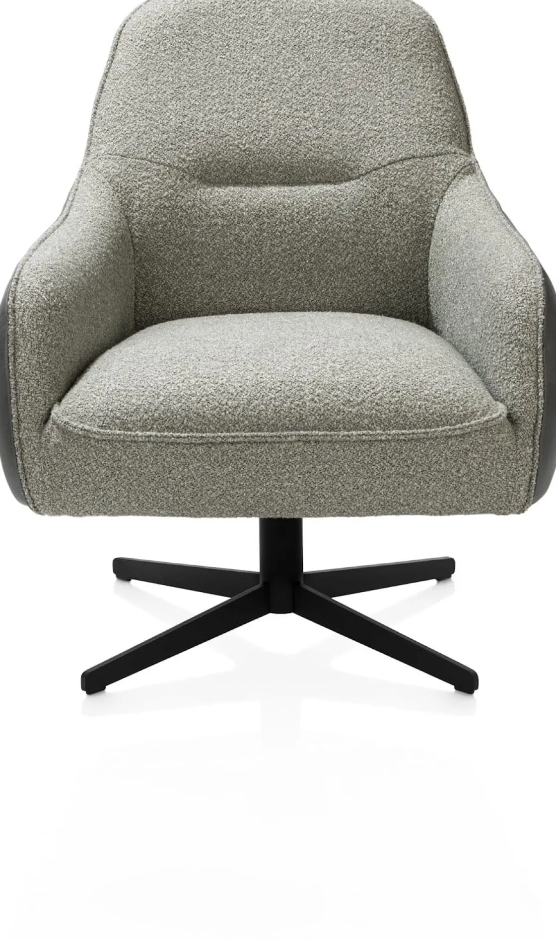 XOOON Oviedo fauteuil met combistof en lage rug^ Leren Fauteuils|Stoffen Fauteuils