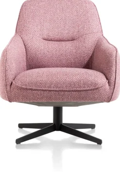 XOOON Oviedo fauteuil met combistof en lage rug^ Leren Fauteuils|Stoffen Fauteuils