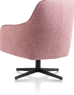XOOON Oviedo fauteuil met combistof en lage rug^ Leren Fauteuils|Stoffen Fauteuils