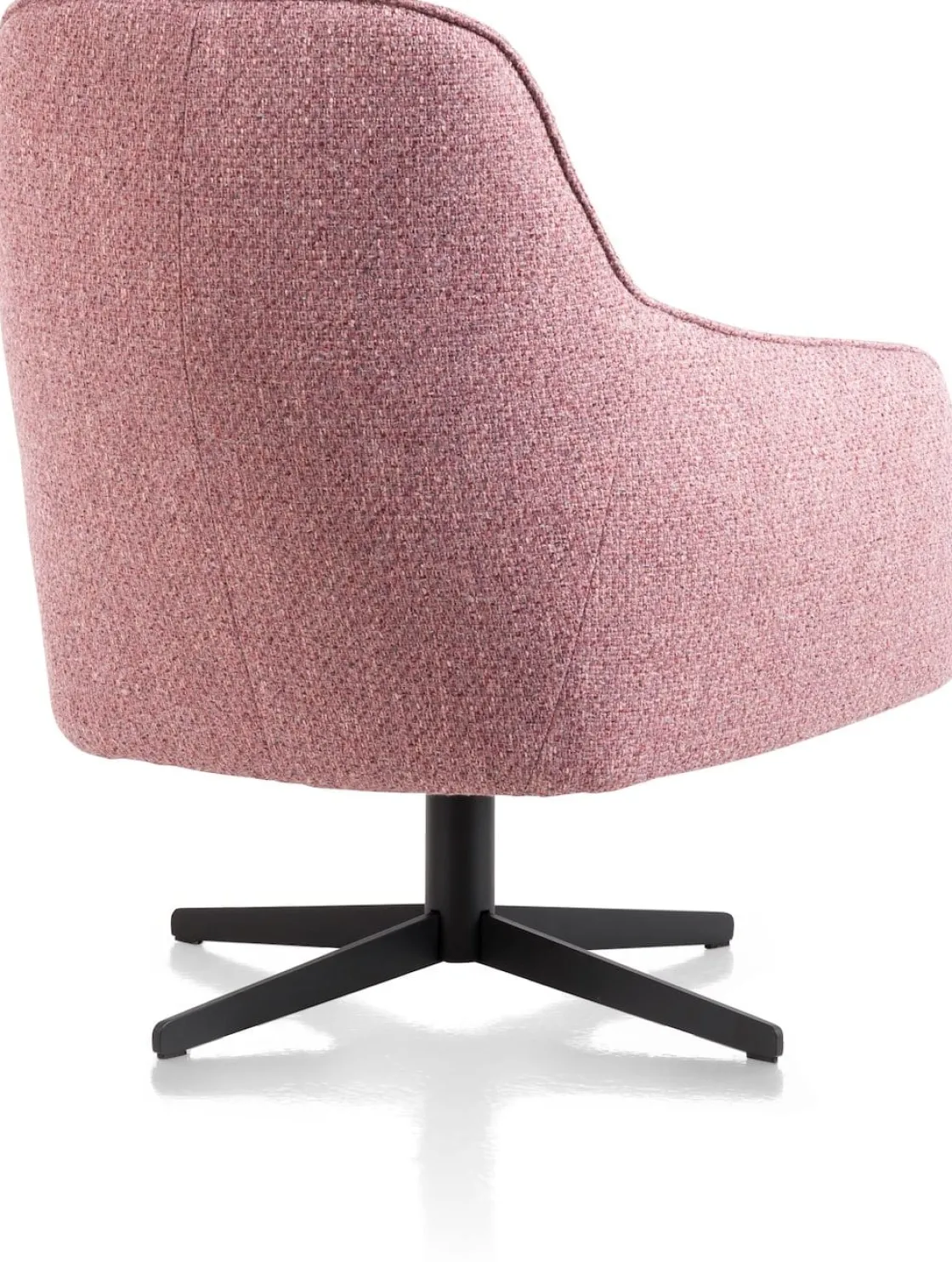 XOOON Oviedo fauteuil met combistof en lage rug^ Leren Fauteuils|Stoffen Fauteuils