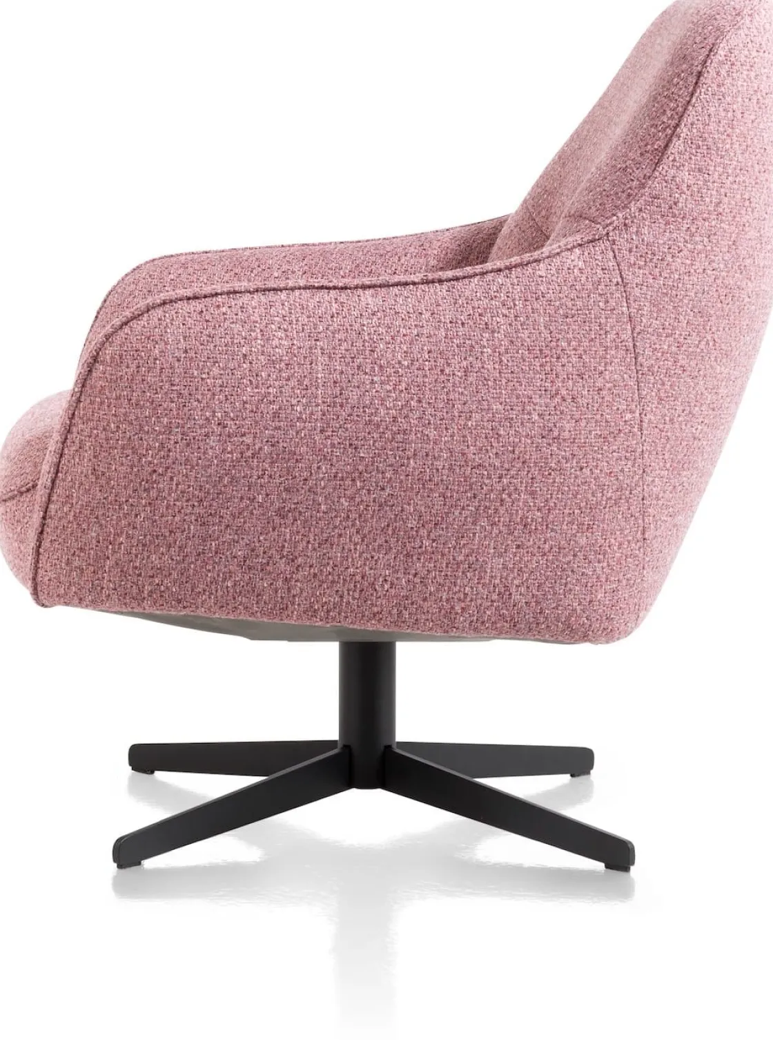 XOOON Oviedo fauteuil met combistof en lage rug^ Leren Fauteuils|Stoffen Fauteuils