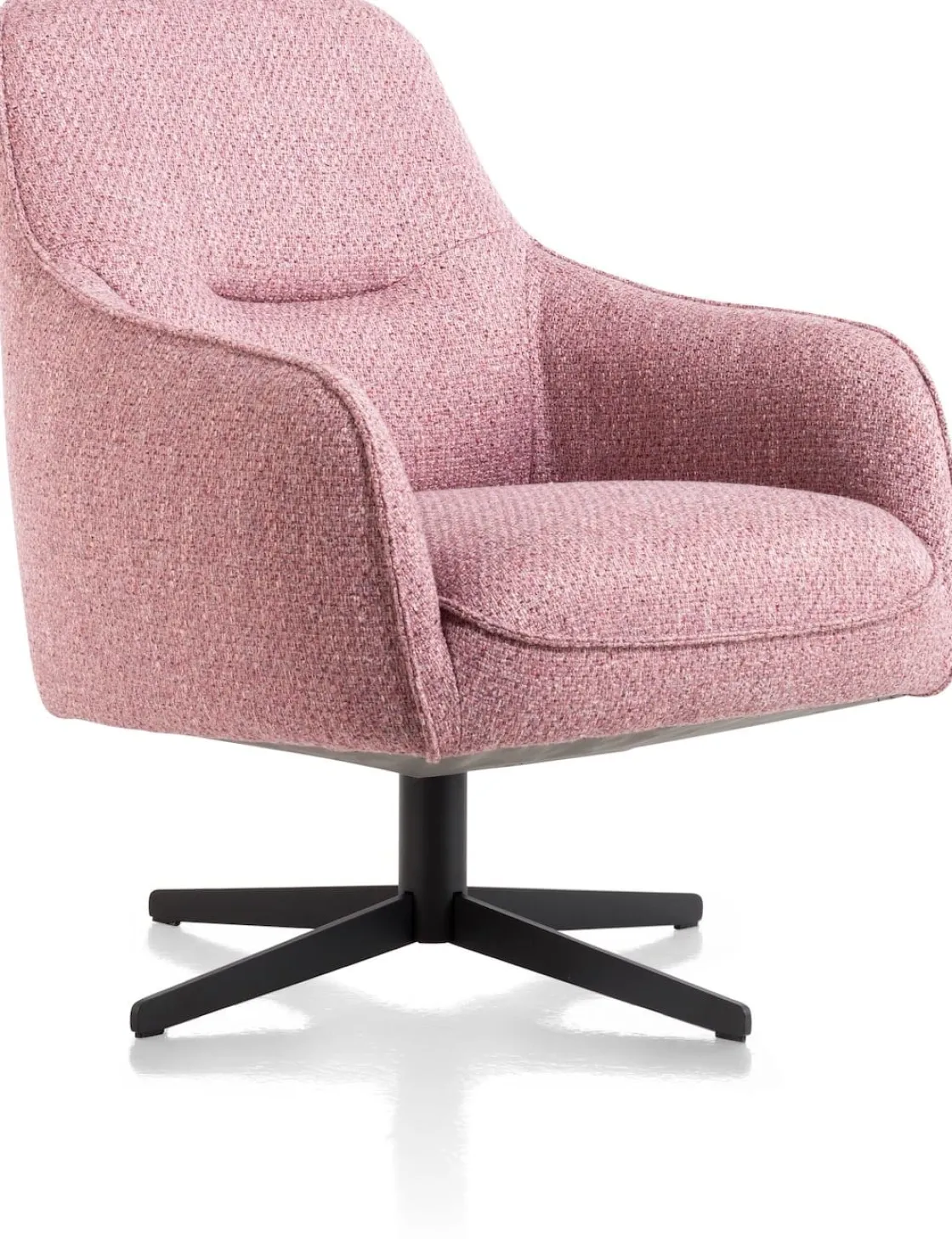 XOOON Oviedo fauteuil met combistof en lage rug^ Leren Fauteuils|Stoffen Fauteuils