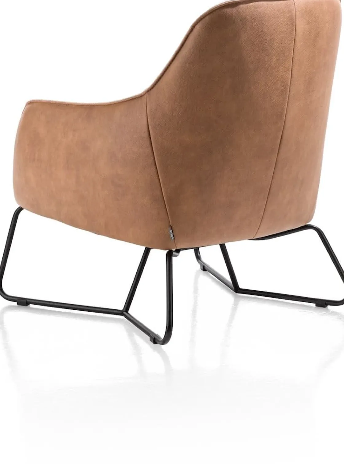 XOOON Oviedo fauteuil met combistof en lage rug^ Leren Fauteuils|Stoffen Fauteuils