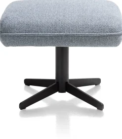 XOOON Oviedo poef / hocker met draaipoot of draadframe poot^ Leren Fauteuils|Stoffen Fauteuils