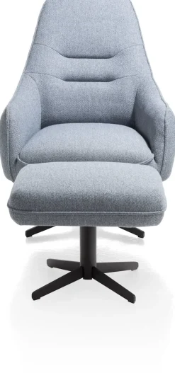XOOON Oviedo poef / hocker met draaipoot of draadframe poot^ Leren Fauteuils|Stoffen Fauteuils