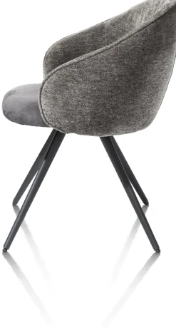 XOOON OWEN armstoel 4-poots zwart (ROB) - draaibaar -^ Armstoelen