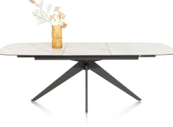 XOOON PADOVA uitschuiftafel 180 (+ 60) x 90 cm - keramiek op glas - wit^ Tafelconfigurator|Uitschuiftafels