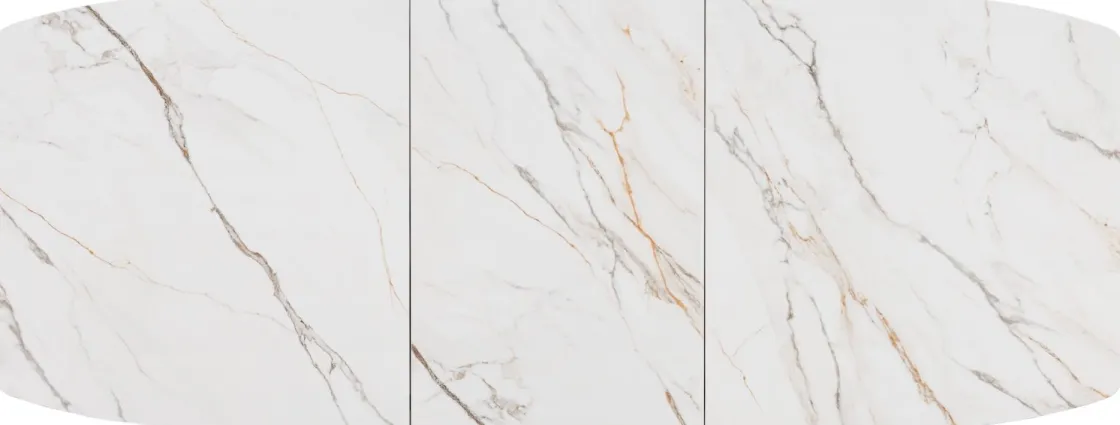 XOOON PADOVA uitschuiftafel 180 (+ 60) x 90 cm - keramiek op glas - wit^ Tafelconfigurator|Uitschuiftafels