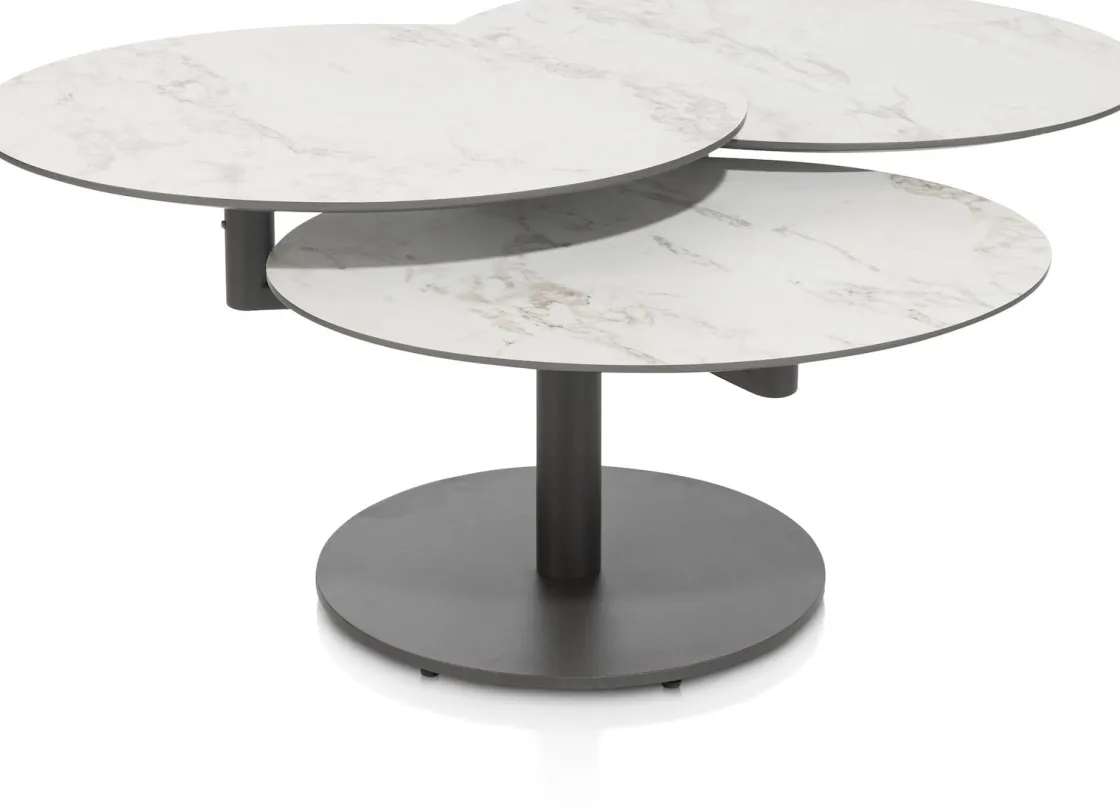 XOOON PETE salontafel draaibaar - ca. 100 x 100 cm (rond) - wit^ Salontafels|Tafelconfigurator