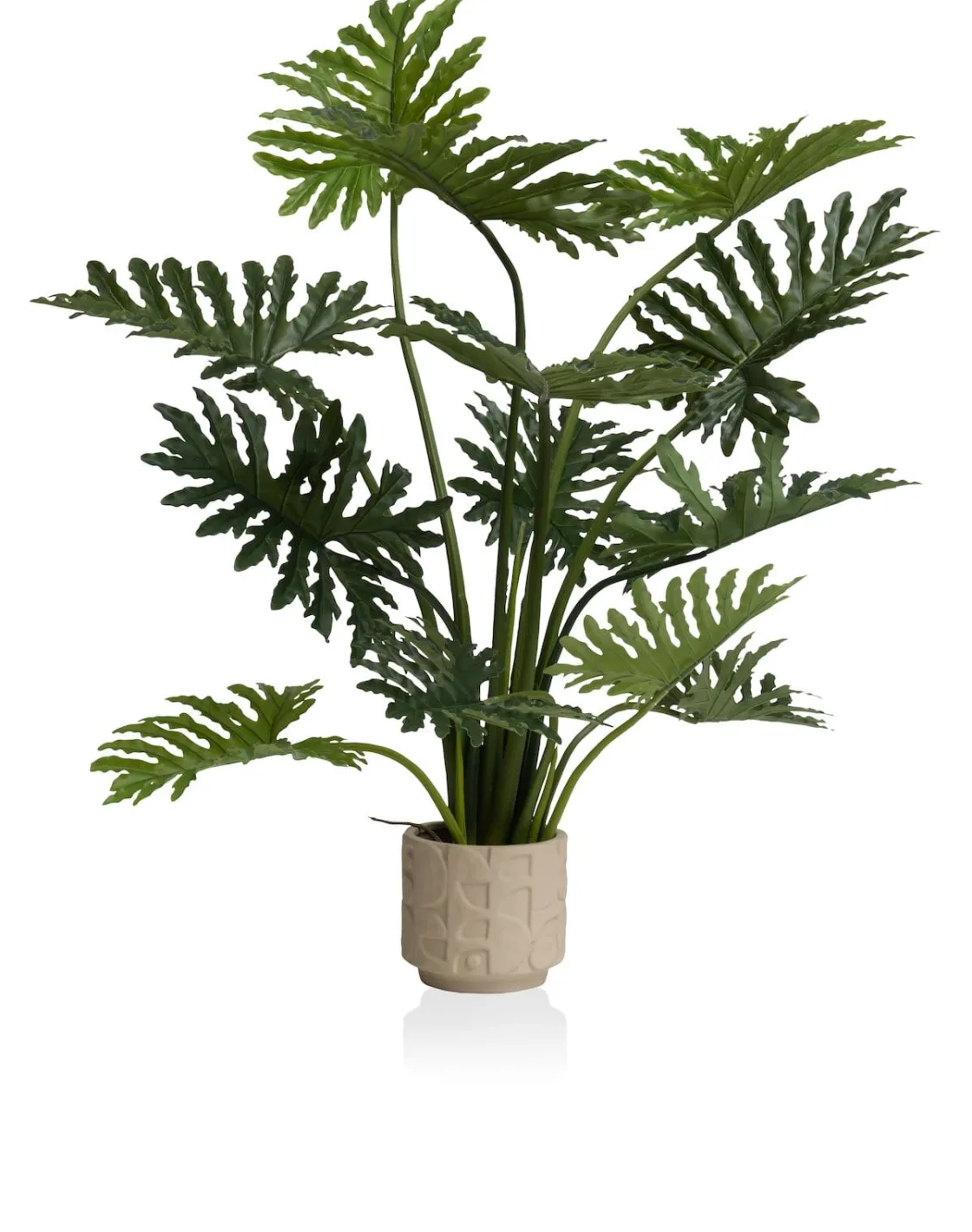 XOOON Philodendron Selloum kunstplant (H125cm) in de kleur Groen^ Woonaccessoires