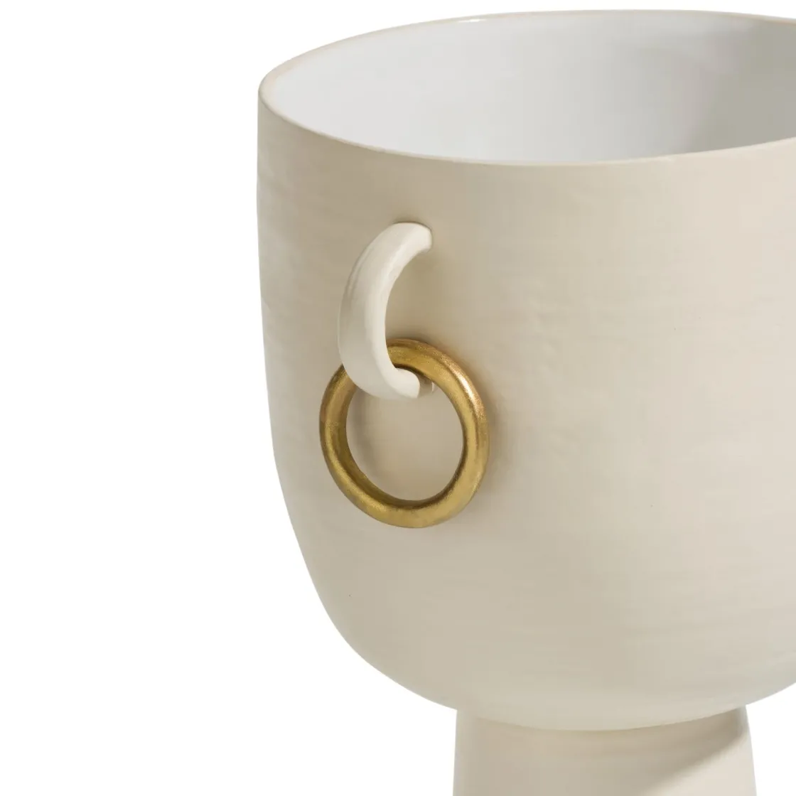 XOOON Presley vaas H25cm in de kleur Crème - COCOmaison^ Woonaccessoires