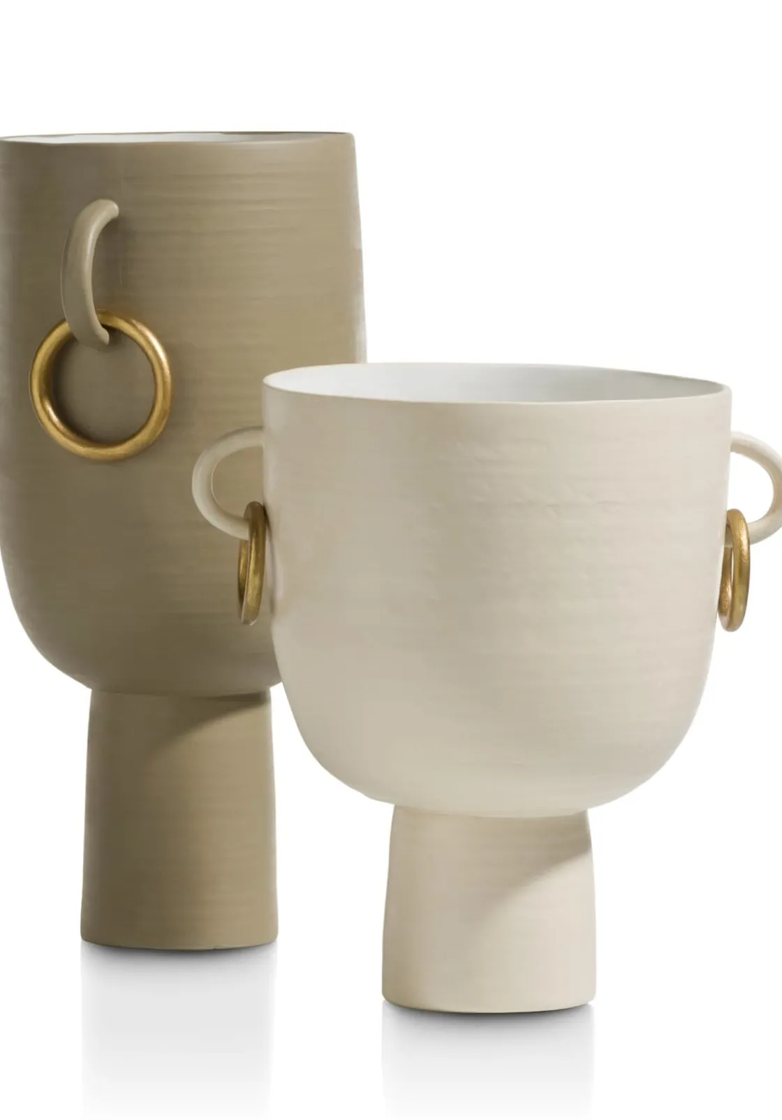 XOOON Presley vaas H25cm in de kleur Crème - COCOmaison^ Woonaccessoires