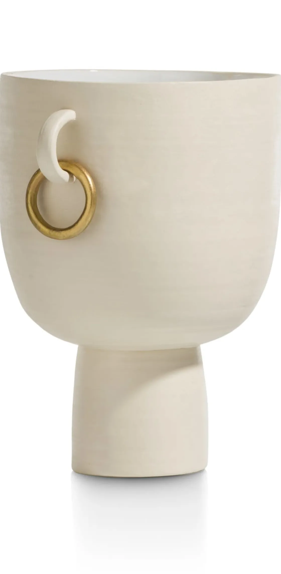 XOOON Presley vaas H25cm in de kleur Crème - COCOmaison^ Woonaccessoires