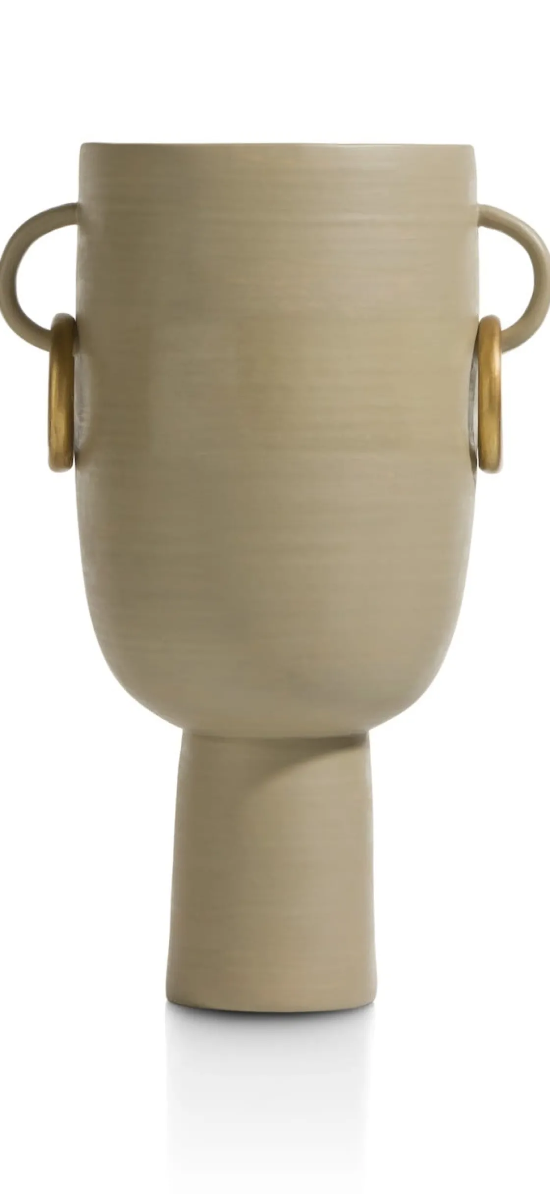 XOOON Presley vaas H34cm in de kleur Beige - COCOmaison^ Woonaccessoires