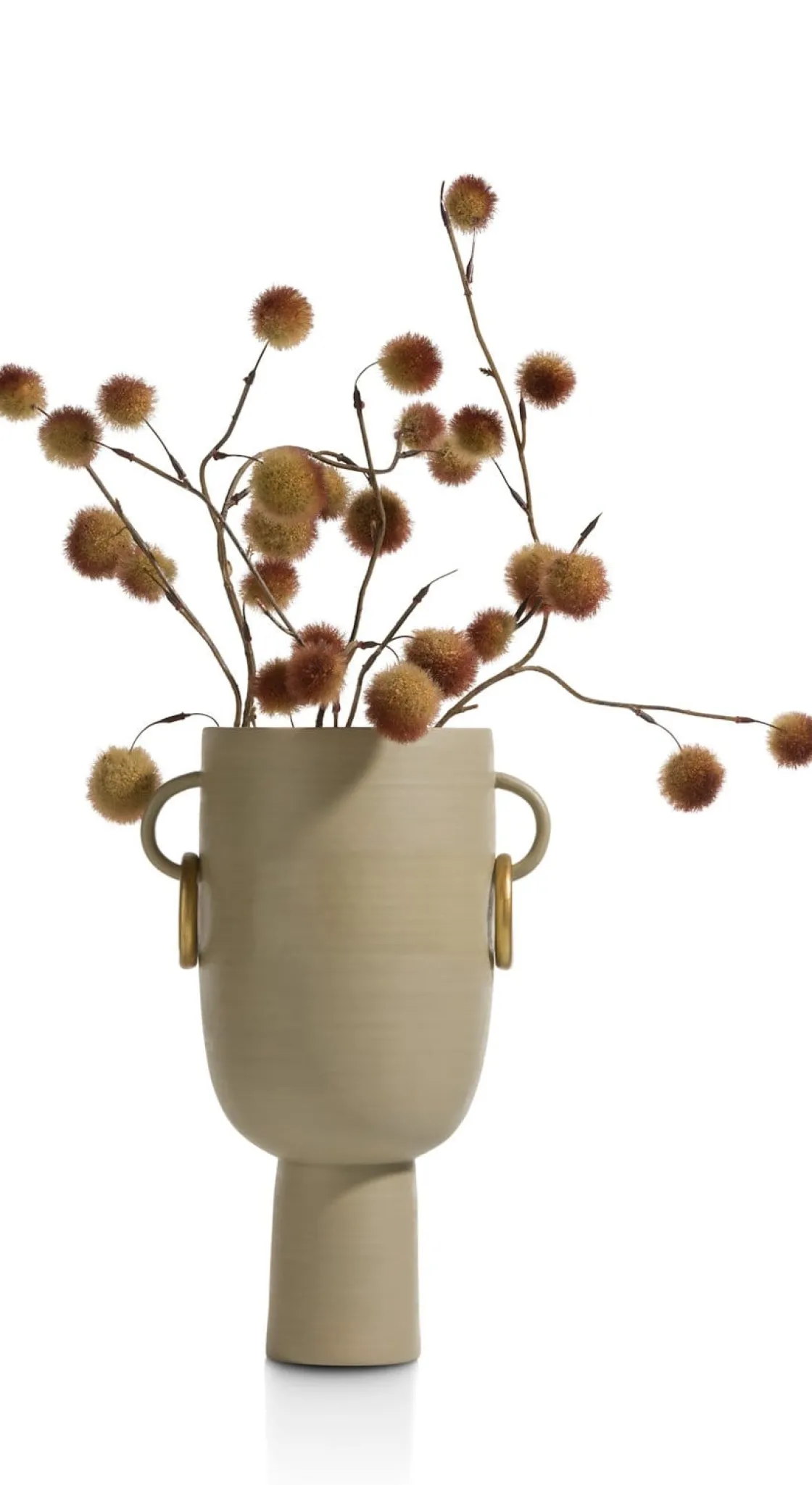 XOOON Presley vaas H34cm in de kleur Beige - COCOmaison^ Woonaccessoires