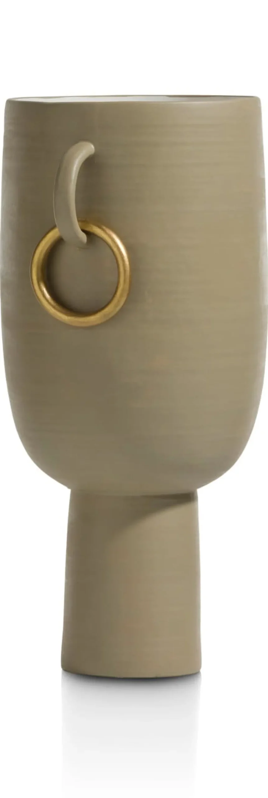 XOOON Presley vaas H34cm in de kleur Beige - COCOmaison^ Woonaccessoires