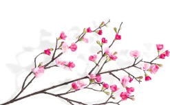 XOOON Qunince Spray H97cm kunstbloem in de kleur Roze - COCOmaison^ Woonaccessoires