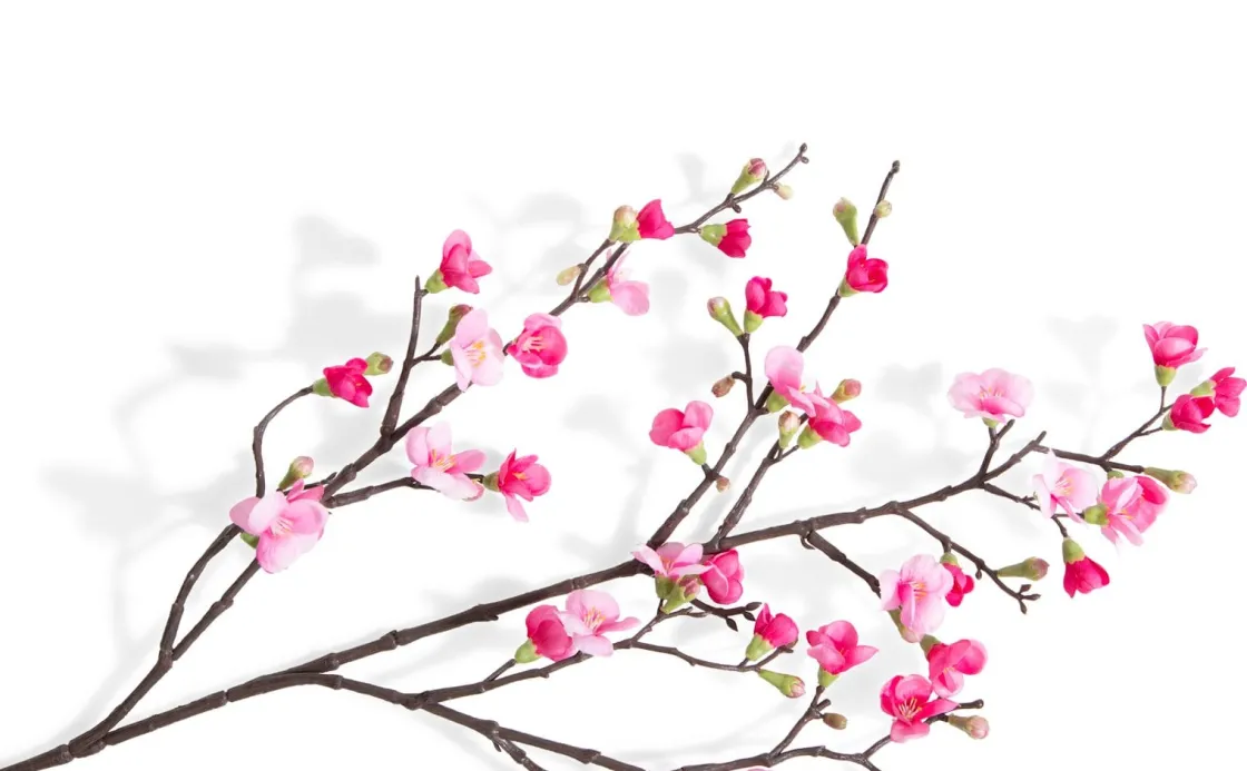 XOOON Qunince Spray H97cm kunstbloem in de kleur Roze - COCOmaison^ Woonaccessoires