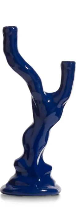 XOOON Rebecca abstracte kandelaar delfts blauw - COCOmaison^ Woonaccessoires