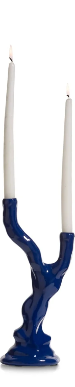 XOOON Rebecca abstracte kandelaar delfts blauw - COCOmaison^ Woonaccessoires