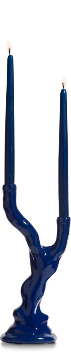 XOOON Rebecca abstracte kandelaar delfts blauw - COCOmaison^ Woonaccessoires