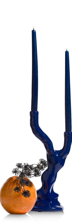 XOOON Rebecca abstracte kandelaar delfts blauw - COCOmaison^ Woonaccessoires