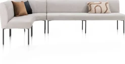 XOOON Reverso eetkamerbank 200 cm in de kleur Kiezel -^ Eetkamerbanken|Eetkamerstoelen